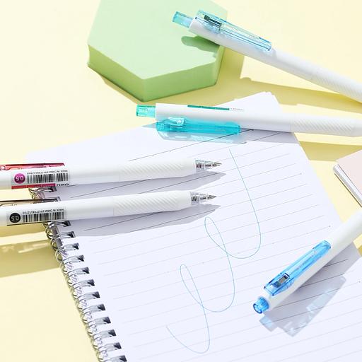 Ручка гелев. автоматическая Deli EG22-PR белый/фиолетовый d=0.5мм фиол. черн. фото 3