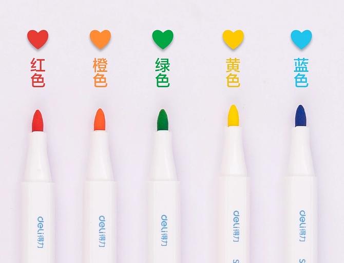 Фломастеры для керамики Deli SU100 Невентилируемый 5цв. ПВХ-бокс (5шт.) фото 3