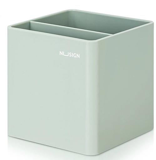 Подставка Deli NS011green Nusign 2отд. для письменных принадлежностей 84х84х86мм зеленый пластик фото 1