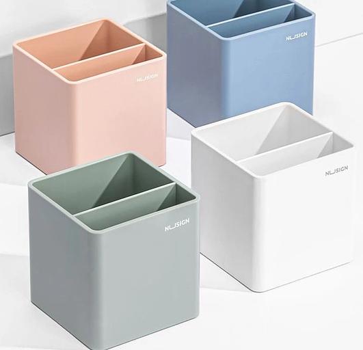 Подставка Deli NS011green Nusign 2отд. для письменных принадлежностей 84х84х86мм зеленый пластик фото 4