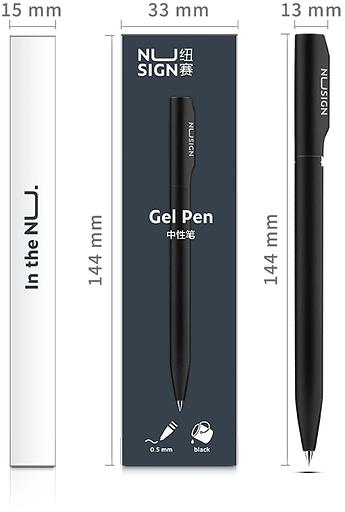 Ручка гелев. Deli Nusign (NS552GREY) серый d=0.5мм черн. черн. кор.карт. автом. фото 3