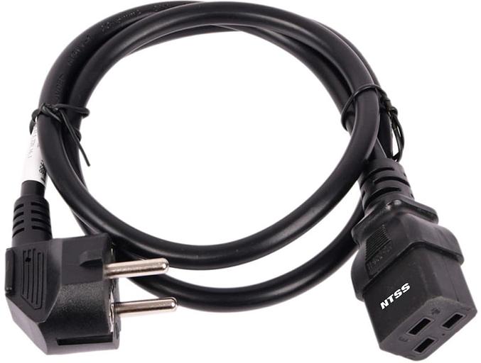 Шнур питания NTSS NTSS-PC19771 C19-Schuko проводник.:3x1.5мм2 1.8м 220/250В 16А черный фото 1