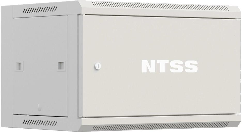 Шкаф коммутационный NTSS Премиум (NTSS-W6U6060FD) настенный 6U 570x600мм пер.дв.металл 60кг серый фото 2
