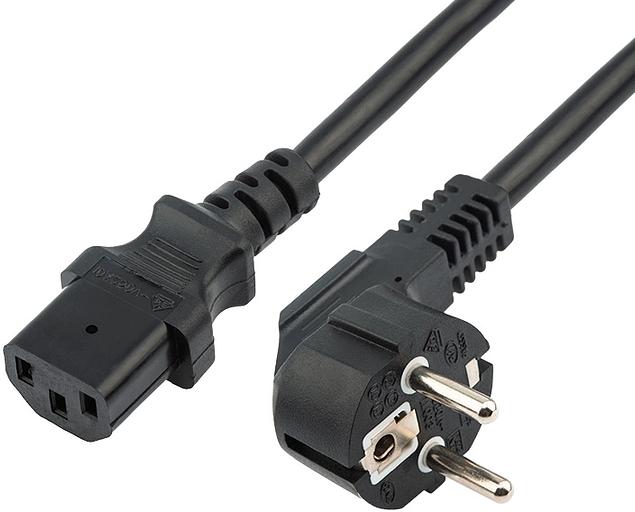 Шнур питания Rexant 11-1132 C13-Schuko проводник.:3x0.75мм2 3м 220В 6А (упак.:1шт) черный фото 2