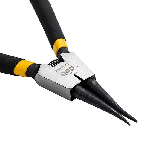 Съемники Deli Прямой съемник внешних стопорных колец Deli DL0342 175мм, сталь HRC50-54, прорезиненная рукоять фото 5