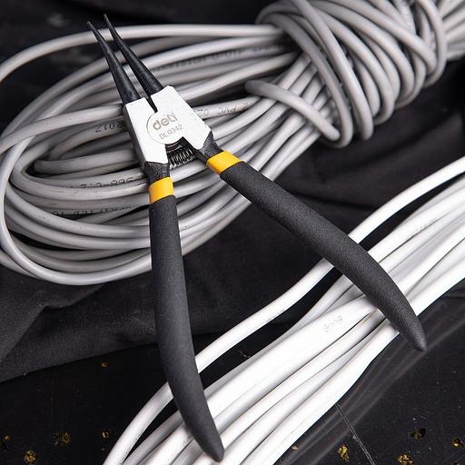 Съемники Deli Прямой съемник внешних стопорных колец Deli DL0342 175мм, сталь HRC50-54, прорезиненная рукоять фото 7