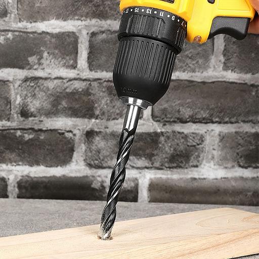 Набор оснастки Deli Набор сверл по дереву 5 шт (4/5/6/8/10 мм) Deli DH-MGZ005-ED1 сталь 45#, пласт.кейс фото 3