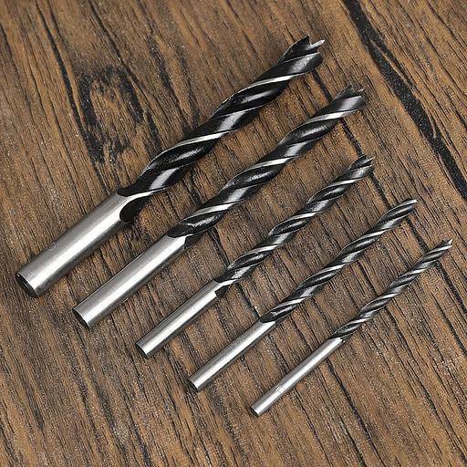 Набор оснастки Deli Набор сверл по дереву 5 шт (4/5/6/8/10 мм) Deli DH-MGZ005-ED1 сталь 45#, пласт.кейс фото 4