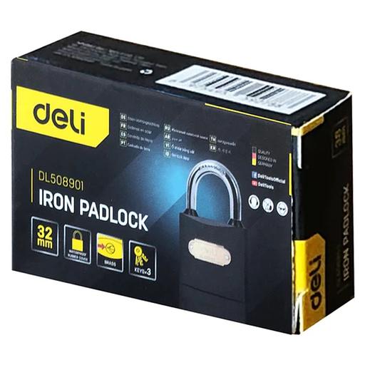 Замок Deli Замок навесной Deli DL508901 стальной, 32мм фото 2