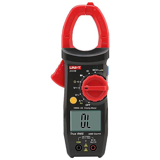 Токоизмерительные клещи 2117R Напряжение постоянного/переменного тока (1000 В); переменный ток (1000А); Сопротивление (60 МОм); Емкость (6мФ); Диаметр раскрытия клещей (33 мм); фото 1