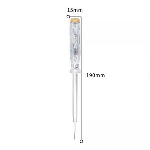 Измерительный и разметочный инструмент Deli Индикаторная отвертка-тестер напряжения светодиодная Deli DL8002 100-500 В, длина 190мм фото 3