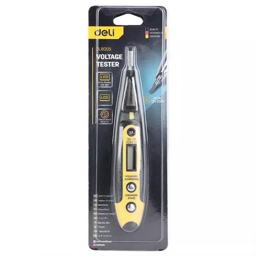 Измерительный и разметочный инструмент Deli Индикаторная отвертка-тестер напряжения цифровая Deli DL8005 (12-250 В) фото 2