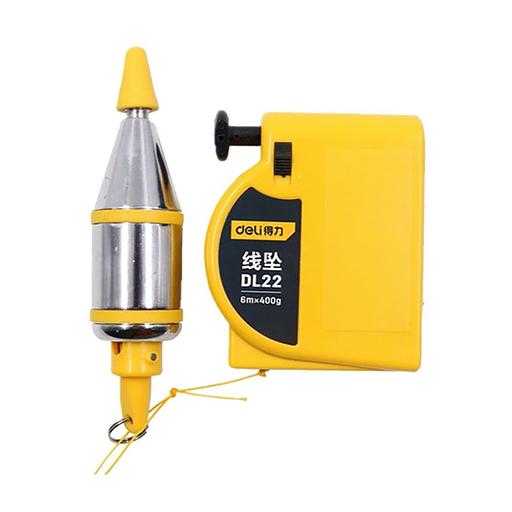 Измерительный и разметочный инструмент Deli Конусный отвес с магнитным держателем Deli DL22 вес 400гр, длина нити 6м, автоматическое втягивание фото 1
