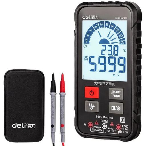 Измерительный и разметочный инструмент Deli Многофункциональный цифровой мультиметр Deli DL334504 фото 1