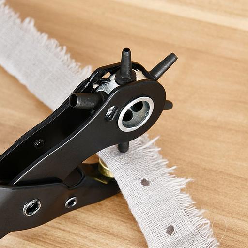 Просекатели Deli Револьверный дырокол для кожи 6-в-1 двухрычажный Deli DL1919A 225мм, диаметр пуансона: 2, 2,5, 3, 3,5, 4, 4,5мм, сталь Cr-V фото 2