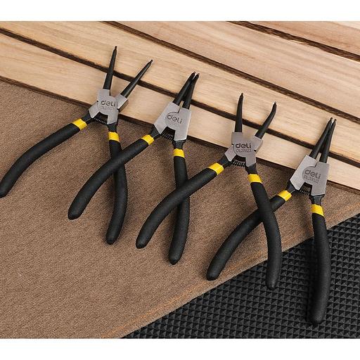 Съемник Deli Набор из 4-х съемников стопорных колец Deli DL20521-4 175мм, сталь HRC50-54, прорезиненная рукоять, блистер фото 3