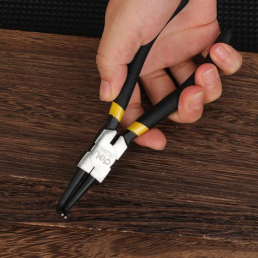 Съемник Deli Набор из 4-х съемников стопорных колец Deli DL20521-4 175мм, сталь HRC50-54, прорезиненная рукоять, блистер фото 6