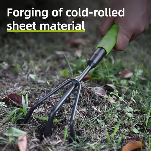 Рыхлитель садовый ручной трехзубый Deli DL580815 длина 30 см, защита от ржавчины и коррозии, противоскользящая рукоять фото 5