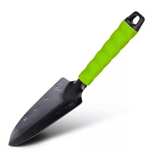 Лопатка садовая узкая Deli DL580812 длина 30 см, защита от ржавчины и коррозии, противоскользящая рукоять фото 1