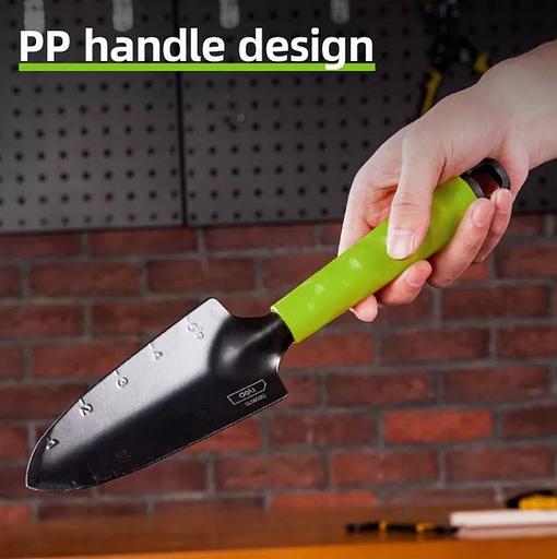 Лопатка садовая узкая Deli DL580812 длина 30 см, защита от ржавчины и коррозии, противоскользящая рукоять фото 3