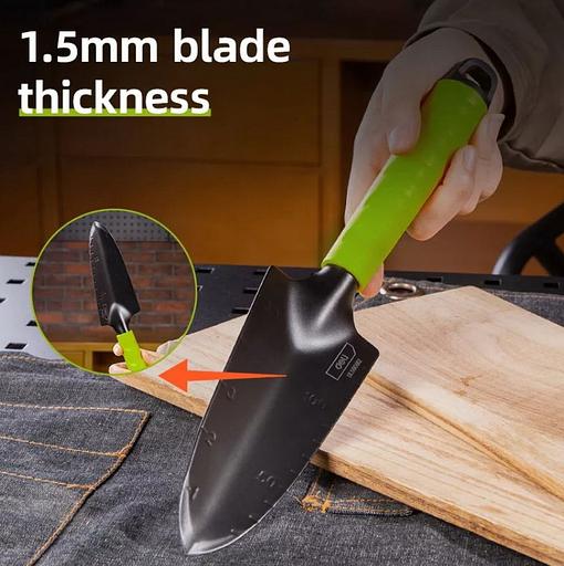 Лопатка садовая узкая Deli DL580812 длина 30 см, защита от ржавчины и коррозии, противоскользящая рукоять фото 4