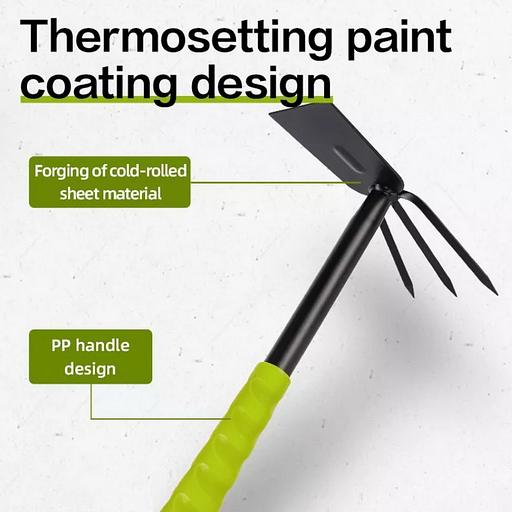 Мотыжка садовая ручная двухсторонняя Deli DL580814 длина 30 см, защита от ржавчины и коррозии, противоскользящая рукоять фото 2