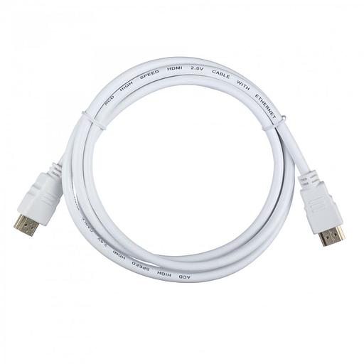 Кабель ACD Кабель ACD-DHHM2-18W |ACD-DHHM2-18W| HDMI 2.0, Golden Plated,19m/19m, Белый, 1.8м, (742248) фото 1