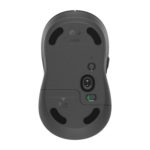 Мышь беспроводная Logitech M650 Signature Graphite темно-серая, 400-4000 dpi, Bluetooth + 2.4G, 5 кнопок, АА-батарейка, полноразмерная, правый хват фото 5