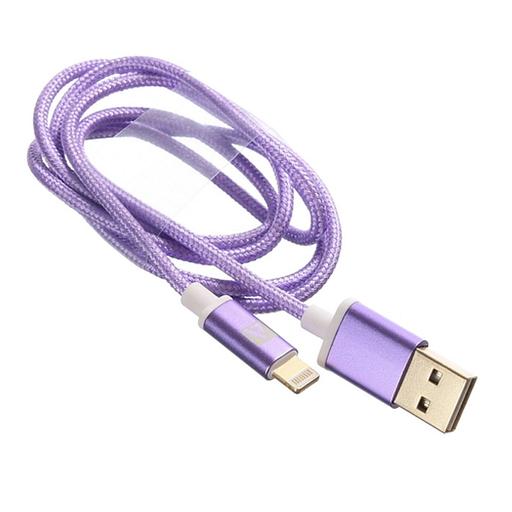 Кабели USB ACD USB кабель ACD-Style Lightning; USB-A 2-сторонние коннекторы, нейлон, 1м, фиолетовый (ACD-U913-P6P) фото 2