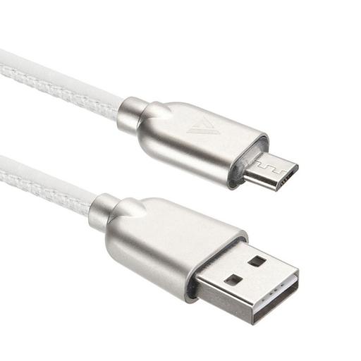 Кабели USB ACD USB кабель ACD-Allure MicroUSB; USB-A Кожа, 1м, белый (ACD-U926-M1W) фото 1