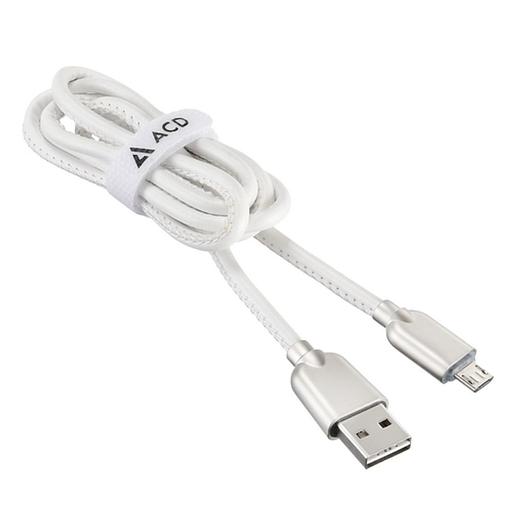 Кабели USB ACD USB кабель ACD-Allure MicroUSB; USB-A Кожа, 1м, белый (ACD-U926-M1W) фото 2