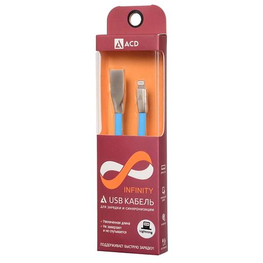 Кабели USB ACD USB кабель ACD-Infinity Lightning; USB-A TPE, 1.2м, синий (ACD-U922-P5L) фото 4
