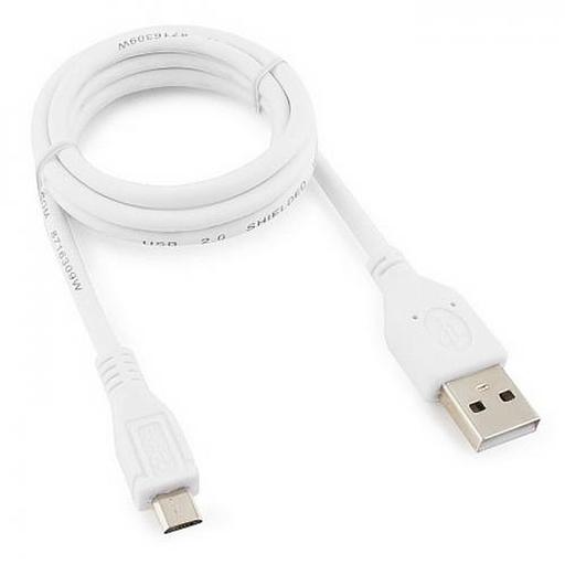 Кабель Cablexpert Кабель USB 2.0 Pro Cablexpert CCP-mUSB2-AMBM-W-1M AM/microBM 5P, 1м, экран, белый, пакет (082297) {200} фото 1