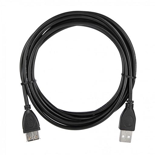 Кабель ACD Кабель ACD-U2AAF-30L |ACD-U2AAF-30L| USB 2.0, A male - A feмale, ТТХ: |ACD-U2AAF-30L| (7/0.12BC+PE)*1P+(7/0.12BC+PE)*2C+7/0.12BC+AL+PVC OD4.0, Черный, 3м (742064) фото 1