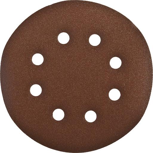 Круг шлифовальный ''СТАНДАРТ'' из абразивной бумаги на велкро основе, 6 отв., Р180, 150мм, 5шт фото 1
