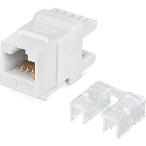 Rexant (02-0250) Модуль Keystone Jack RJ-45(8P8C), UTP неэкранированный, CAT 6, тип 180 градусов, белый PRO фото 1