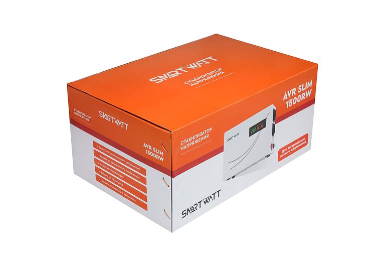 Стабилизатор напряжения Smartwatt SLIM 1500RW 1500ВА белый фото 4