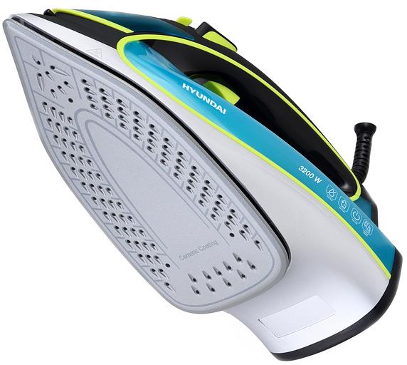 Утюг Hyundai H-SI01450 3000Вт голубой/желтый фото 9
