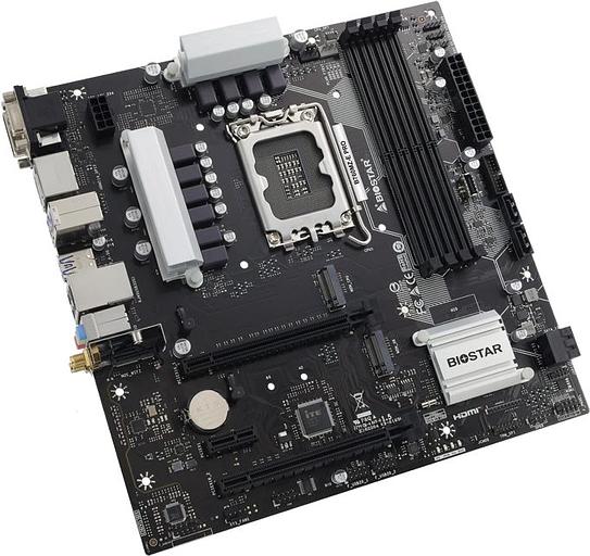 Материнская плата Biostar B760MZ-E PRO Soc-1700 Intel B760 4xDDR5 mATX AC`97 8ch(7.1) 2.5Gg RAID+VGA+DVI+HDMI+DP фото 2