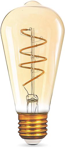 Лампа филам. Gauss Filament ST64 6Вт цок.:E27 эдисон 220B св.свеч.бел.теп. (упак.:10шт) (157802006) фото 2