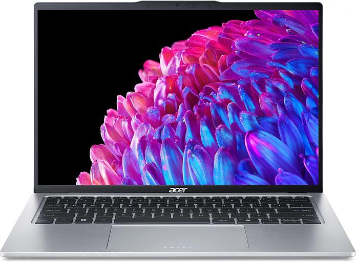 Ноутбук Acer Swift Go 14 SFG14-73-70EH Core Ultra 7 155H 16Gb SSD1Tb Intel Arc 14" OLED 2.8K (2880x1800) Windows 11 Home silver WiFi BT Cam (NX.KSGCD.002) фото 1