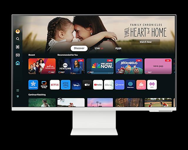 Монитор Samsung 32" Smart monitor M8 S32DM801UI VA 16:9 3840x2160x60Hz 4ms 400cd 3000:1 178/178 1млрд HDMI USB-C(65W) 2*USB 2.0 Spk10W Tizen HDR10+ sRGB 99% Tilt HAS Pivot Cam WiFi5 BT5.2 VESA White ПультДУ (LS32DM801UIXCI) фото 1