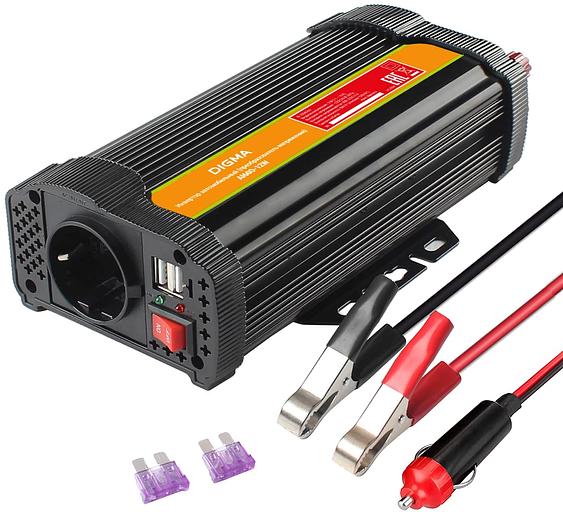 Автоинвертор Digma AI600-12W 600Вт фото 1