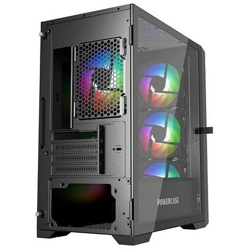Корпус Powercase Корпус Powercase ByteFlow Micro Black, Tempered Glass, 4х 120mm ARGB fans, ARGB HUB, чёрный CAMBFB-A фото 5
