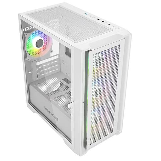 Корпус Powercase Alisio Micro X4W V2, Tempered Glass, 4х 120mm ARGB fans, ARGB HUB, белый, mATX (CAMCXW-A4) фото 2