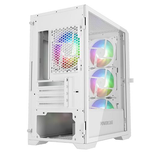 Корпус Powercase Alisio Micro X4W V2, Tempered Glass, 4х 120mm ARGB fans, ARGB HUB, белый, mATX (CAMCXW-A4) фото 5