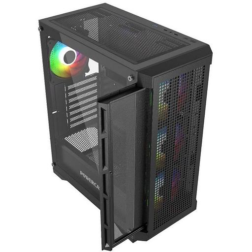 Корпус Powercase Корпус Powercase Ultimate Black, Tempered Glass, 4x 120mm ARGB fans, ARGB HUB, чёрный, ATX (CUB-A4) фото 1