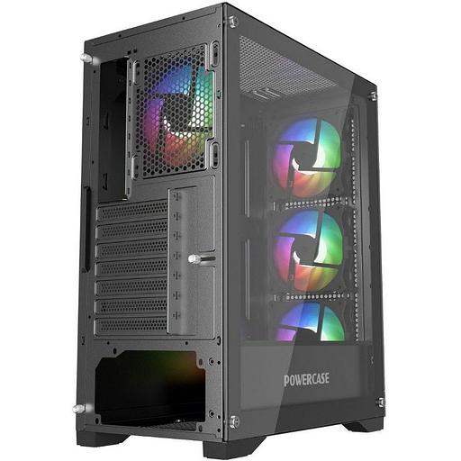 Корпус Powercase Корпус Powercase Ultimate Black, Tempered Glass, 4x 120mm ARGB fans, ARGB HUB, чёрный, ATX (CUB-A4) фото 5