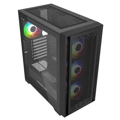 Корпус Powercase Корпус Powercase ByteFlow Black, Tempered Glass, 4x 120mm ARGB fans, ARGB HUB, чёрный, ATX (CBFB-A4) фото 1