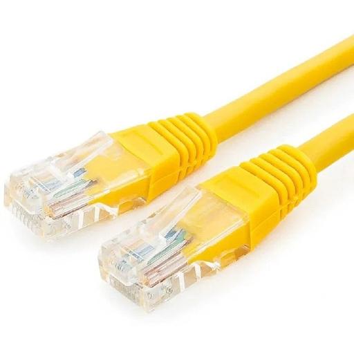 Патч-корд UTP Cablexpert PP12-0.5M/Y кат.5e, 0.5м, литой, многожильный (жёлтый) фото 1